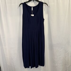 Y2K‎ Blue Sleeveless Tank Knee Length Empire Waist Dress Size 2XL